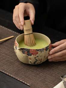 Bộ trà Matcha gốm sứ Nhật Bản 4 món: Bao gồm bát trà Matcha, phới lồng, muỗng múc trà và que khuấy. Lý tưởng để pha trà Matcha và thưởng thức tại nhà cùng bạn bè. - Nhiều màu - Xem 6