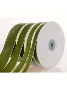 1 قطعة شريط ملون غير مرن بطول 4.57 متر أحادي الجانب، شريط مخمل ساتان، شريط مخمل ساتان، عقدة الفراشة DIY للملابس (باستثناء لفة الأنبوب الورقي، قد يختلف الطول قليلاً بسبب القياس اليدوي)