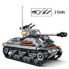 坦克形小颗粒积木模型，创意有趣 14+ 青少年坦克车工程车拼装积木桌面装饰模型，3D DIY 拼图节日装饰品，完美作为家庭/办公室桌面装饰或送给朋友的节日礼物，套装房间装饰 - 彩色 - 查看 8
