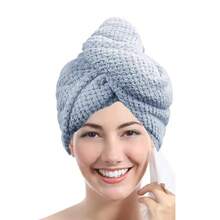 1pc Coral Fleece Pineapple Textured Hair Drying Towel, Thick & Long, Quick Dry, Absorbent, With Elastic Band, Shower Cap