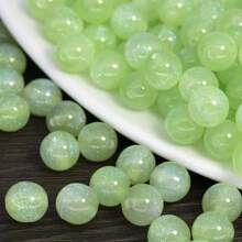 50pcs Dreamy Spring And Summer Starry Sky Fine Glitter Resin Round Beads Scattered Beads Handmade DIY Beaded Bracelet Materials