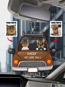 1/3pcs Custom Photo And Text Drive Daddy Car Ornament Keychain, Personalized Photo Acrylic Car Decor Accessories, Personalized Car Hanging, Drive Daddy Customized Baby Photo Acrylic Car Hanging, Funny Customized Drive Daddy Acrylic Hanger Gift Idea For Husband, Birthday Gift Idea For Papa, Couple Gift, Valentine Gift, Anniversary Gift, Father's Day Gift, Best Friend Gift, Gift For Dad, Gift For Boyfriend.