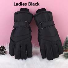 1 Pair Professional Ski Gloves, Unisex, Winter Thick Warm Windproof Waterproof Touchscreen Outdoor Snow Sports Cycling Gloves - Multicolor - View 4