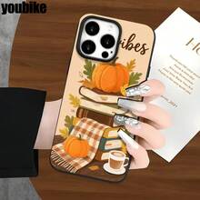 Fundas y protectores para teléfono con diseño de calabaza en inglés y orificios grandes, compatibles con phone 16 Pro Max, 16, 15 Pro, 14, 14 Plus/14 Pro Max, 13, 13 Pro, 12 Pro, 11/11 Pro Series. Regalos para cumpleaños y fiestas - Blanco - Ver 4