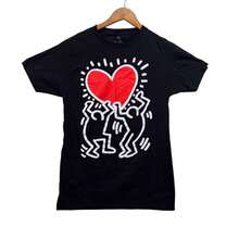 Keith Haring Art New York Street Culture Radiant Heart Love Graffiti T Shirt S - màu đen - Xem 1
