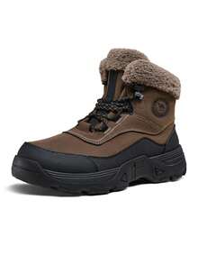 CAMEL CROWN Pantofi sport casual pentru bărbați, stil toamnă și iarnă, cu talpă groasă, anti-coliziune, moi și elastice, cu tracțiune în aer liber, cizme Martin pentru drumeții