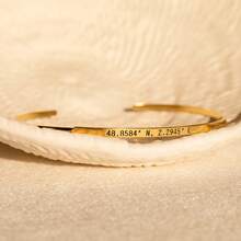 Customized Coordinate Jewelry, Location Coordinate Jewelry, Exquisite Coordinate Bracelet, Latitude And Longitude, Mother's Day Gift, Gold, Fashion - Multicolor - View 8