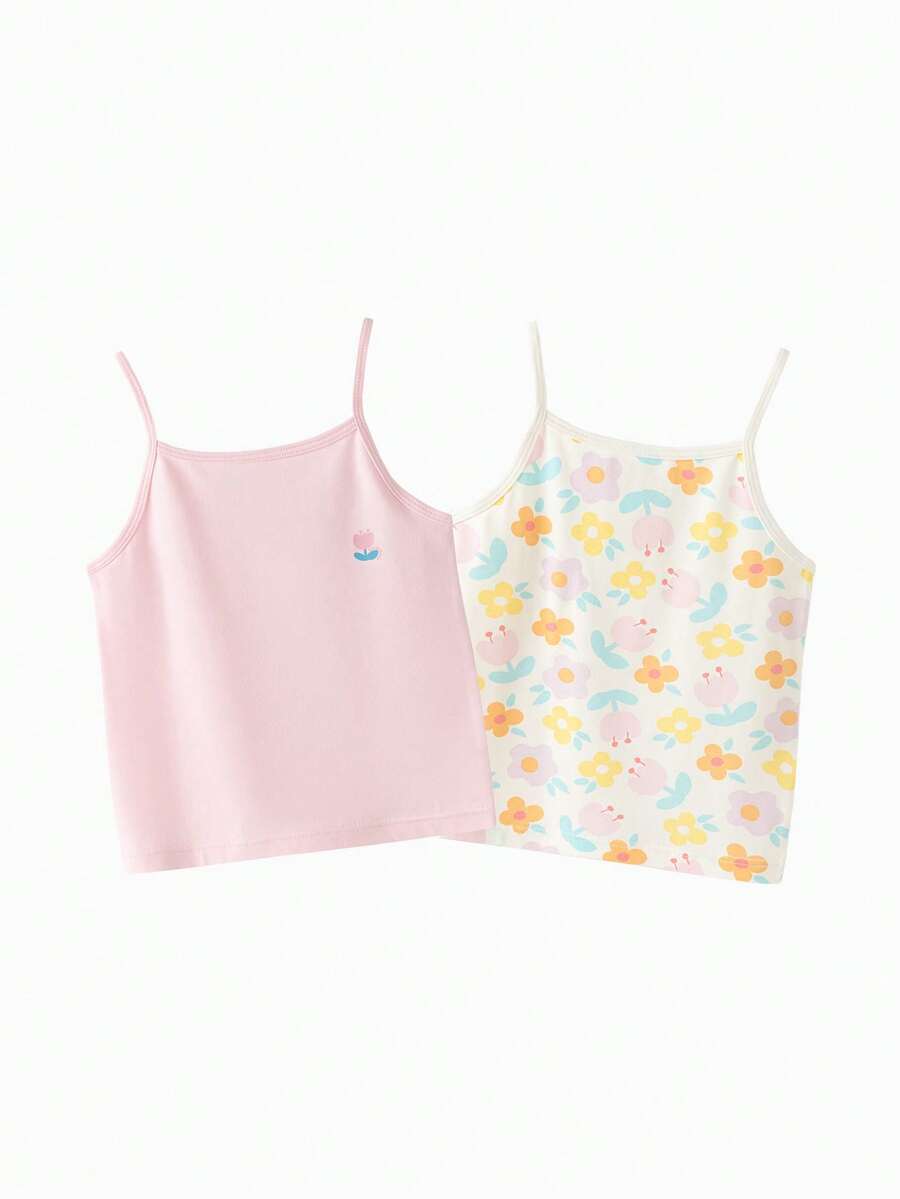Balabala Baby Tank Top Set 2025 Autumn - 2 Packs Sleeveless Undershirts - White and Red - View 1