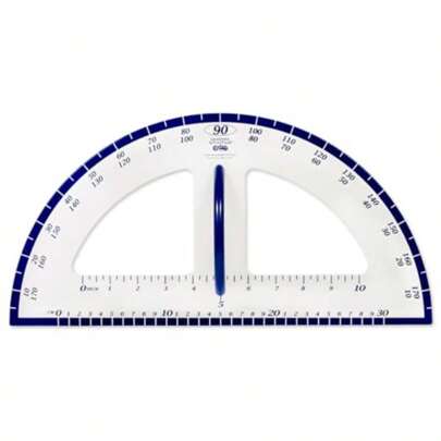 TLL  LEARNING ADVANTAGE Magnetic Dry Erase Protractor Geometry Measurement Tool For Whiteboards And Chalkboards Teach Geometric Math Concepts Angles And Shapes 7591 TLL2574
