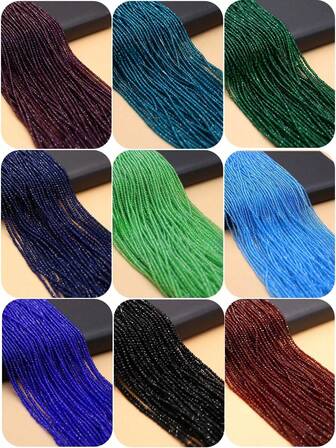 1strand 2mm Royal Blue & Lake Blue Spinel Bead Charms For DIY Handmade Bracelet Necklace Earrings Jewelry Making Accessories