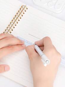 1pc/4pcs Of High-Quality Metal Aluminum Ruler - 15/20/30 Cm Available, Office Measuring Drawing Stationery, Student Supplies Ruler - Pink - View 2