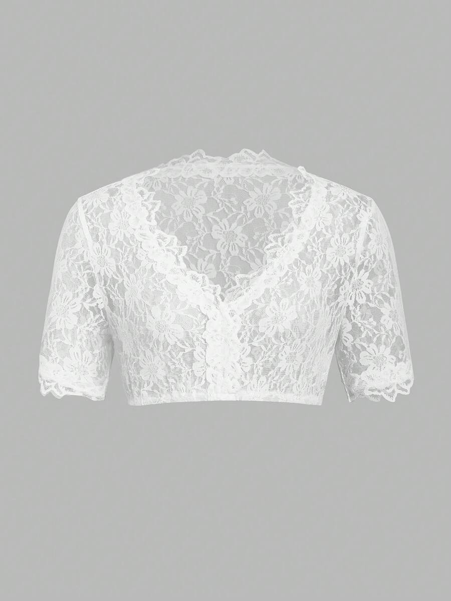 ii Women Oktoberfest Dirndl Blouse Bavarian Traditional Short Sleeve V Neck Dirndl Shirts , Halloween