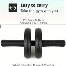1pc Home Gym Fitness Equipment Ab Roller Wheel - Abdominal Core Strength Training With Non-Slip Handles & Dual Wheel Design, Full Body Workout Equipment For Men & Women, Perfect For Home Exercise, Yoga, Pilates, Cross Training (Ab Roller, Core Workout Gear, Home Fitness Equipment, Exercise Wheel, Strength Training Tools)