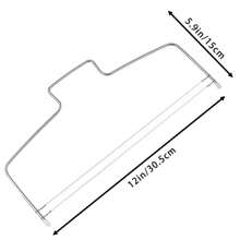 قطعة واحدة من فاصل الكيك ذو الخطين المزدوجين، قاطع تقطيع وتشريح الكيك من الفولاذ المقاوم للصدأ، أداة مساعدة لتقطيع الخبز، أداة خبز، ملحق مطبخ، أداة مطبخ صغيرة
