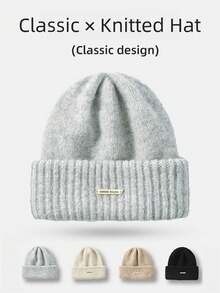 1pc Women's Knitted Beanie Hat, Warm And Windproof Earflap Design, Suitable For Outdoor Activities And Travel, Autumn/Winter - Knitted Hat - View 1