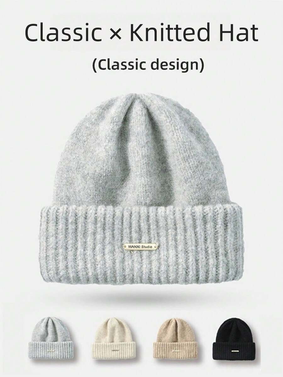 1pc Women's Knitted Beanie Hat, Warm And Windproof Earflap Design, Suitable For Outdoor Activities And Travel, Autumn/Winter - Knitted Hat - View 1