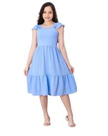 Short Plain Tank Top Dress - Baby Blue - View 5