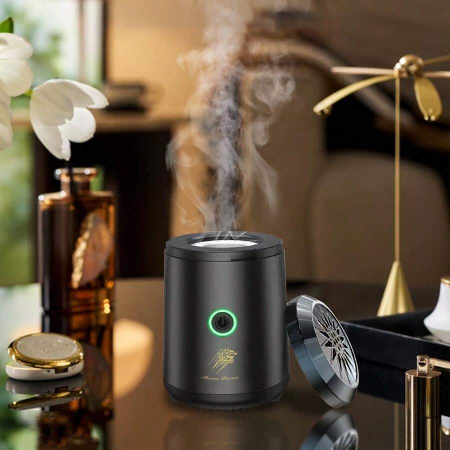 Portable Mini Metal Aromatherapy Incense Burner, USB Rechargeable, 36V And Below Voltage, Evaporative Aromatherapy, 1800mAh Lithium Battery, Agarwood, Suitable For Home And Car - Multicolor - View 1