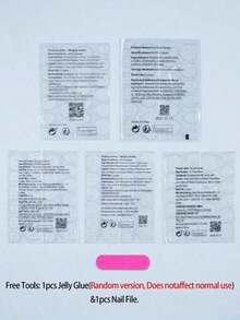 24pcs Almond Ombre Black Nail Stickers Set, Medium Size Design For Perfect Fit, Includes 1pc Jelly Gel And 1pc Nail File.Red Nail Stickers Suitable For Women And Girls DIY Everyday, Work, Study And Party Manicure. IMBB - Nhiều màu - Xem 8