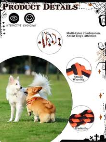 3/4/7 Piece Halloween, Halloween Toys, Dog Rope Chew Toy Set, Rope Chew Toys, Puppy Interactive, Puppy Teething, Cleaning, Puppy Training Teeth, Machine Washable, Ultra Durable, Great For Agility Training, Pulling - Multicolor - View 7
