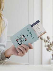 Ayotu Customized Name Passport Holder, Unisex, Personalized Letter Passport Holder, Portable Multi-Function ID Card & Bank Card Wallet, PU Leather, Travel Accessories, Suitable For Young Travelers, Back To School Season, Minimalist High-End Passport Holder, Suitable For Female Students - Multicolor - View 14