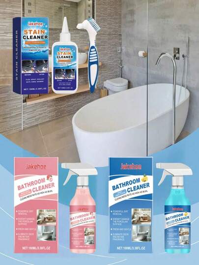 Bathroom Cleaner - Removes Water Stains, Dirt, Limescale. Bathroom Descaling Cleaning Agent. Cleaning Gel Removes Grease And Stains, Suitable For Kitchen And Bathroom
