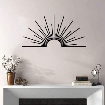 1 pieza Decoración de pared de metal con sol, sol, arte del sol, decoración del sol, amanecer, arte del amanecer, decoración de playa, arte de pared, decoración de pared, decoración de habitación, decoración del hogar, regalo para el hogar