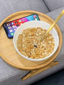 Handmade Log Tray Armrest Table Clamp, Suitable For Tray Sofa Table, Very Suitable For Small Space, Automatically Fixed Table Board, Is An Excellent Gift For Family And Friends!