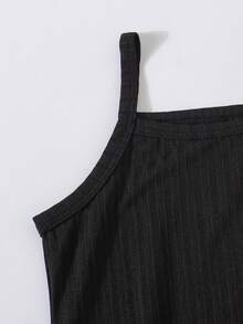 3 pièces Ensemble de combinaison côtelée de couleur unie pour bébé fille, vêtements de sport et extérieur - Rose bonbon - Voir 7