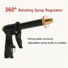 High-Pressure Car Wash Water Gun –  Garden High Pressure Hose Nozzle , Hose Sprayer Nozzle , Multifunction Watering Tool, Powerful Cleaning, Comfort Grip - 黑色 - 查看 5