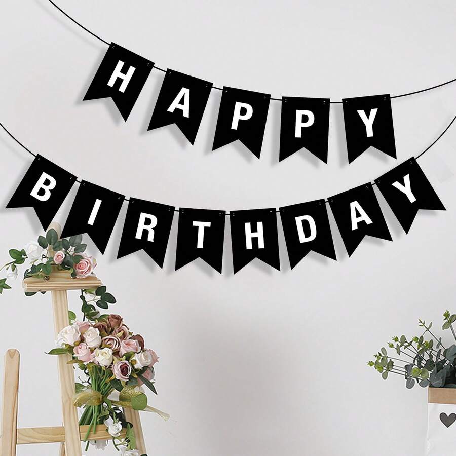 1 szt. Flaga z motywem rybiego ogona, dekoracja na imprezę, prezent na przyjęcie urodzinowe, karnawał, Boże Narodzenie, Nowy Rok, wiszący proporczyk do ogrodu - Czarne i Białe - Zobacz 1