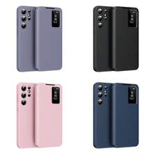 Hadaasi 1个多色奢华翻盖智能窗框设计手机壳,兼容三星Galaxy A55 A56 A16 S24 S25 S23 Ultra S25 Ultra/S25 Plus/S25/S25 Edge/S25 FE Z Fold 7/Z Fold 6/Z Fold 5/Z Fold 4/Z Fold 3,带卡槽,可插入卡片、下载应用、无需翻盖即可接听电话,全方位保护,防震。 - 彩色 - 查看 7