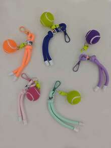 Handmade Woven Tennis Ball Bohemian Polyester Colorful Keychain, Backpack, Phone Charm, Clothing Accessory, Bookbag Lanyard, Holiday Small Halloween Accessories Teachers Day Christmas Gift Ideas Bag Accessories Lanyards With Id Holder Car Accessories Bag Charms