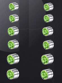 12Pcs Fake Nose Stud Fake Nose Ring Stud Fake Nose Piercing Fake Lip Ring Fake Earrings Stud Silver Gold Fake Cartilage Helix Earring Clip On Earring Hoop Fake Eyebrow Ring Fake Bridge Piercing - Multicolor - View 10