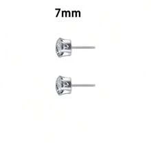 Stainless Steel Magnetic Cubic Zirconia Stud Earrings For Men And Women, Hypoallergenic Non-Perforated, 5-8mm Double Sided Magnet Flat CZ Magnetic Clip Earrings Are Suitable For Daily Travel, Weddings, Dates, Parties And Other Festivals