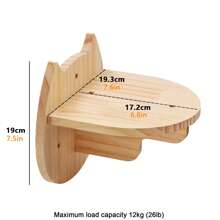 1pc Wall-Mounted Cat Ladder Cat Perch, Wooden Cat Wall Shelf For Playing, Climbing And Jumping, Cat Wall Furniture, Max Load 12kg (26lb) - Multicolor - View 12