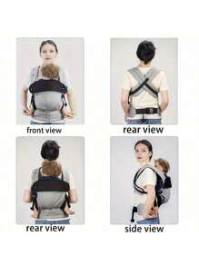 1pc Adjustable 4-In-1 Baby Carrier, Soft Corduroy Material, Lightweight & Breathable, Convenient For Moms Going Out - 1-pack Corduroy Suspenders - View 5