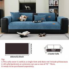 1 szt. Jednokolorowy, wodoodporny pokrowiec na sofę, skórzana etykieta, antypoślizgowy spód, przyjazny dla zwierząt, nie gubiący sierści, odpowiedni do sypialni, salonu, biura, wystroju wnętrz, pasuje do sof jednoosobowych, dwuosobowych, trzyosobowych, czteroosobowych i modułowych