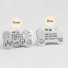 Custom Silent Dog Tag -Dog Tag, Personalized Dog Tag, Dog Tag For Dogs, Slide On Pet ID Tag, Dog Name Tag, Tags For Dogs And Cats, Beautiful Memory Gifts For Dad On Father's Day Ornamental Stylish, Fashion, Colorful, Vintage, Cute, Contracted, Cuties Custom, Unique, Customized, Personalized Pet For Anniversaries, For Birthdays,Pet Supplies,2025 Halloween Accessories,Personalised Cat Dog Puppy Pet ID Name Pendants - Multicolor - View 11