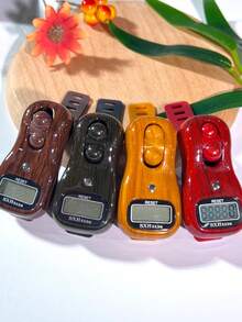 1pc Elegant Wooden Grain Electronic Counter, Handheld Manual Digital Counter, Portable Tally Counter Suitable For Golf, Running, Fishing, Coaching, Sports, Muslim Prayer, Golf Accessories - Multicolor - View 10