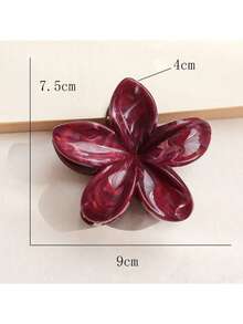 1/2/6 件亚克力花朵设计超大发夹，优雅精致的个性化女士发夹配饰，百搭日常佩戴秋冬爪夹发饰，适合女士度假装