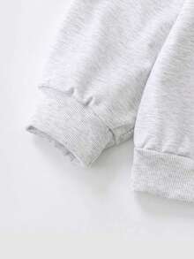 青少年男孩休闲复古街头艺术图案圆领长袖套头毛衣，秋冬款式 - 灰色 - 查看 5