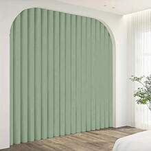 1pc Elegant Gray & White Blackout Curtain, Beige & Gray Divider Door Curtain, Shower Curtain - Black Backing, Thick, Rod Pocket Design, Suitable For Kitchen Divider, Living Room, Bedroom And Office Privacy And Heat Insulation - Green - View 7