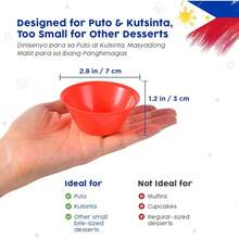 Medium Size 36 Pcs Puto Molder Filipino (2.8 X 1.2) - Kutsinta Molder Baking - Puto Cups Steamer - Filipino Plastic Molds Desserts - 36 chiếc cỡ trung bình - Xem 3