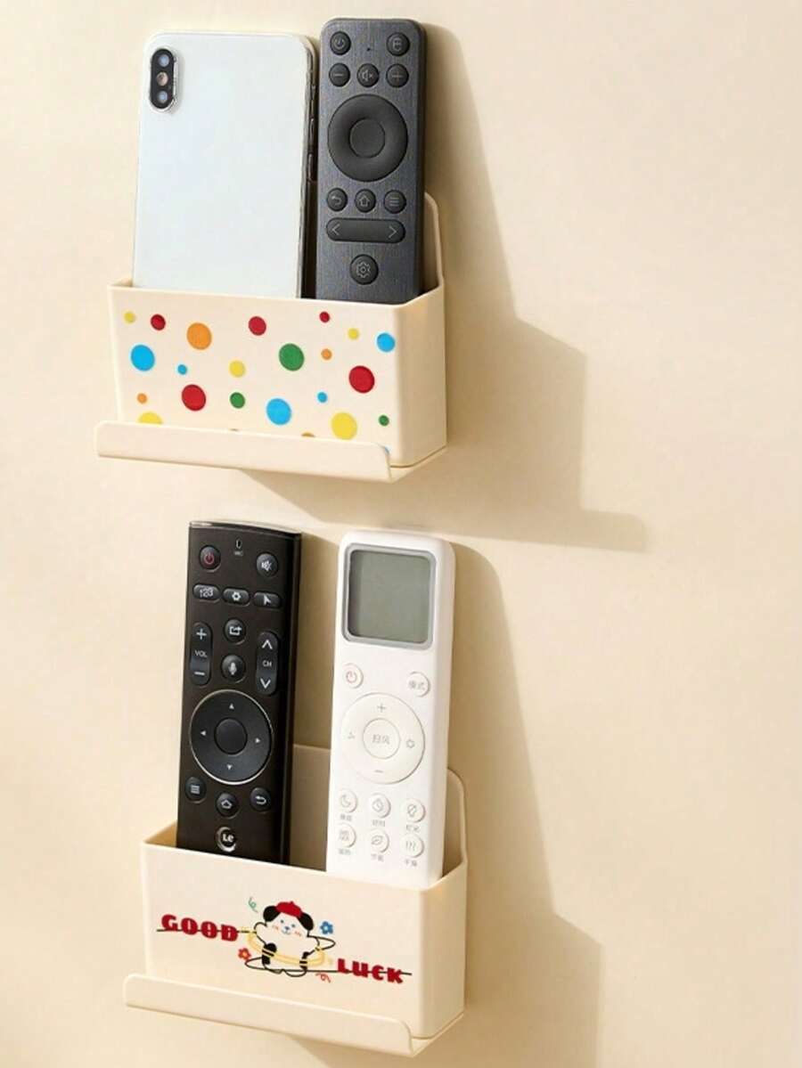 1pc Magnetic Air Conditioner/TV Remote Control Wall Mount Holder Storage Box - Multicolor - View 1