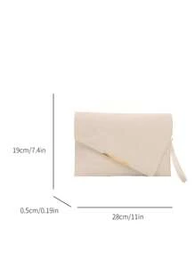 Nueva llegada Bolso de mano tipo sobre de diseño exclusivo de moda para mujeres - Blanco - Ver 3