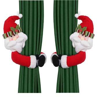 4pcs Random Style Christmas Snowman Window Curtain Clips, Holiday Figurine Decor, Santa Claus Decorations Home Decor Christmas Decorations Room Decor