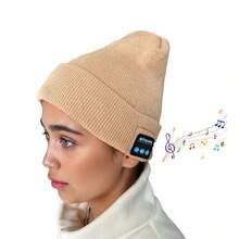 1pc Solid Color Party Acrylic Unisex Beanie Hat, Winter Wireless Bluetooth Music Hat With USB Charging For Headphones, Compatible With Smartphones Winter Warm - A - View 21