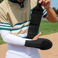 Guante Deslizante de Béisbol con Protección para las Manos Guante de Sóftbol para Deslizar Comodidad Ajuste Bandas Elásticas Protector de Manos de Goma Protección para las Manos - Negro - Ver 2