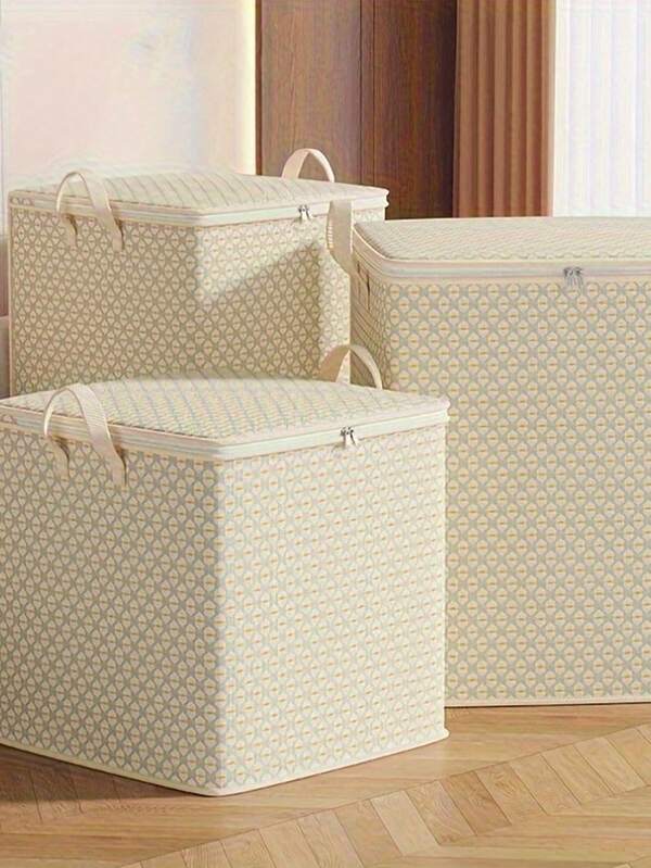 Extra Large Folding Storage Bag - Durable, Portable, And Spacious Organizer With Strong Handles & Zippers For Comforters, Blankets, Clothes, Bedding, Pillows, And Linens - Ideal For Moving, Closet Organization, And Home Storage